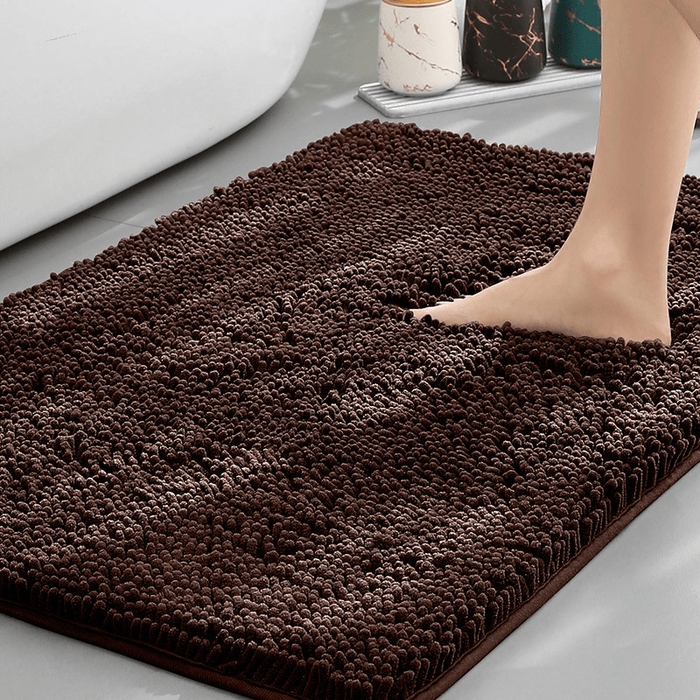 Plush Chenille Bath Mat – Non - Slip Absorbent Bathroom Rug for Shower & Tub - Monsta Online