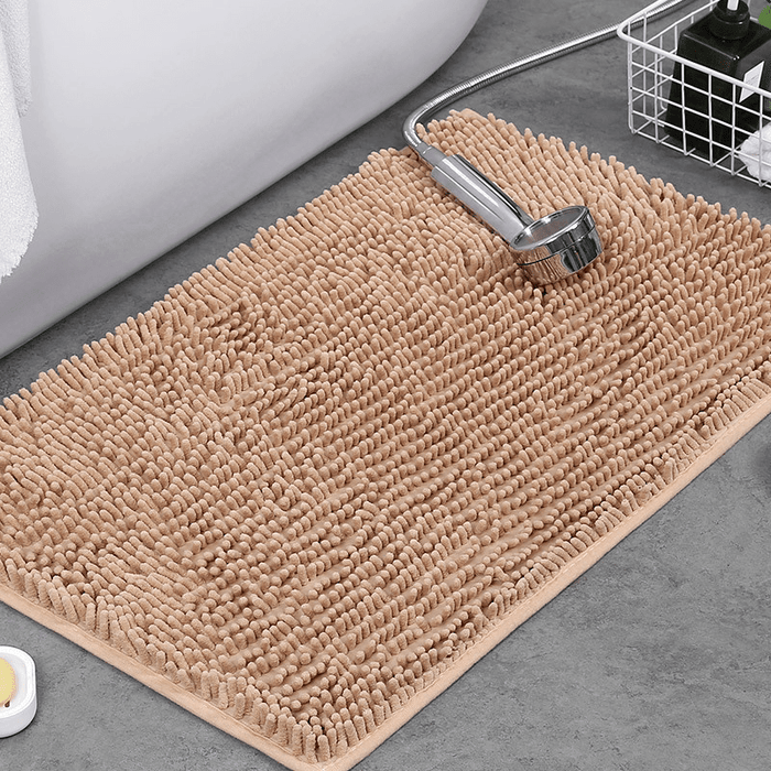 Plush Chenille Bath Mat – Non - Slip Absorbent Bathroom Rug for Shower & Tub - Monsta Online