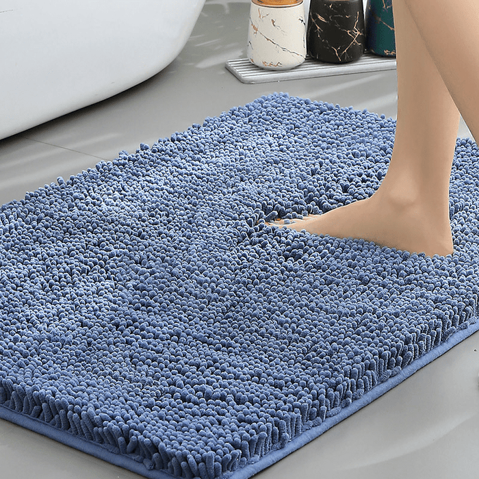 Plush Chenille Bath Mat – Non - Slip Absorbent Bathroom Rug for Shower & Tub - Monsta Online