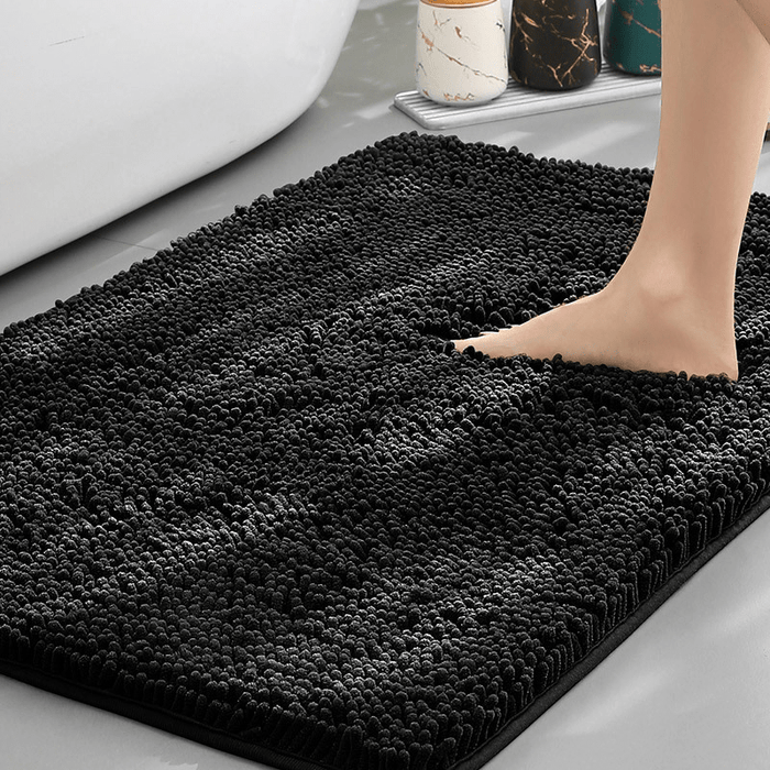 Plush Chenille Bath Mat – Non - Slip Absorbent Bathroom Rug for Shower & Tub - Monsta Online