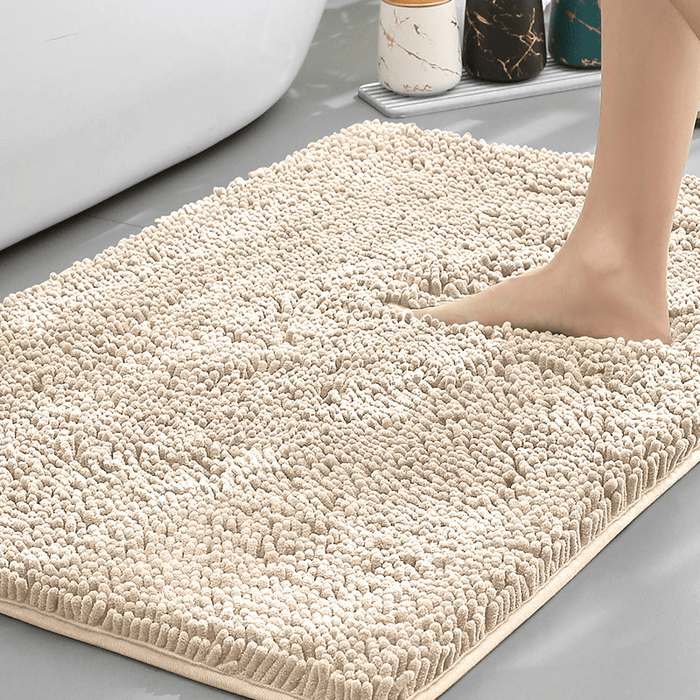 Plush Chenille Bath Mat – Non - Slip Absorbent Bathroom Rug for Shower & Tub - Monsta Online