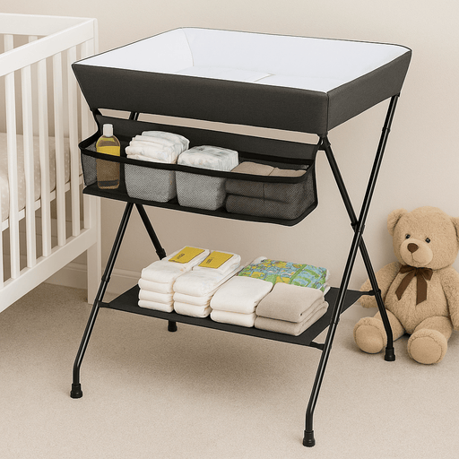Portable Folding Baby Changing Table Dresser with Diaper Storage - Monsta Online