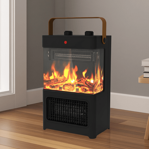 1500W Portable Electric Fireplace Heater with 3D Flame for Home and Office - Monsta Online