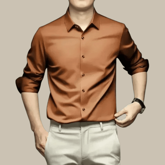 Men's Luxury Casual Silk Shirt – Breathable, Elegant & Versatile for Any Occasion - Monsta Online