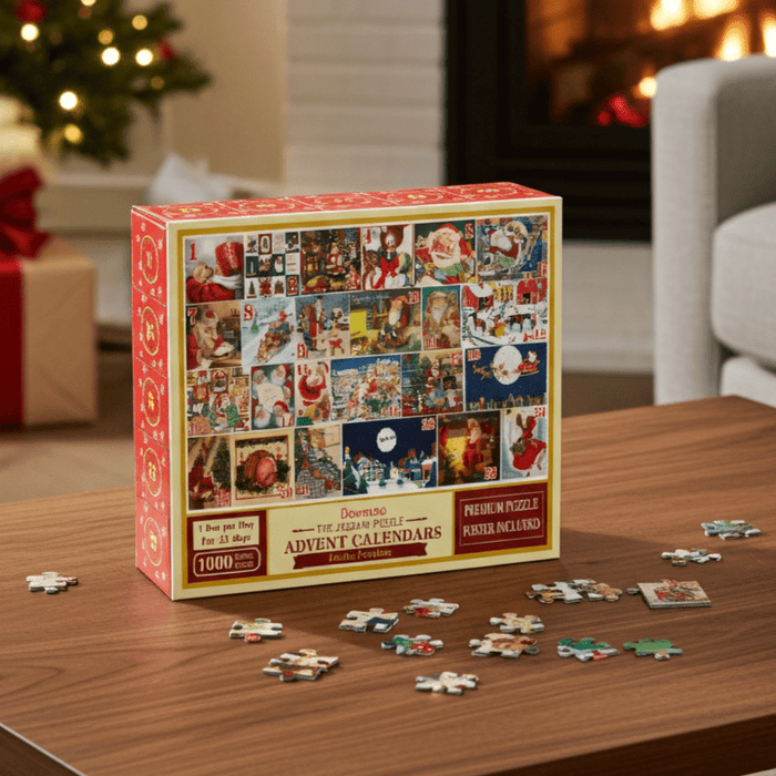 Christmas Countdown Puzzle Advent Calendar with 25 Daily Surprise Pieces - Monsta Online