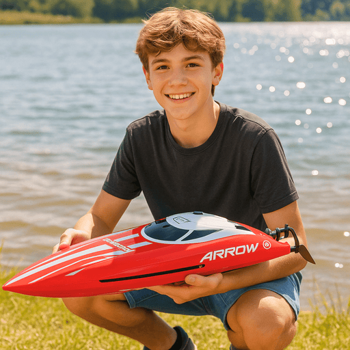 Red Arrow: 30 MPH Brushless High - Speed RC Racing Boat for Adults and Kids - Monsta Online