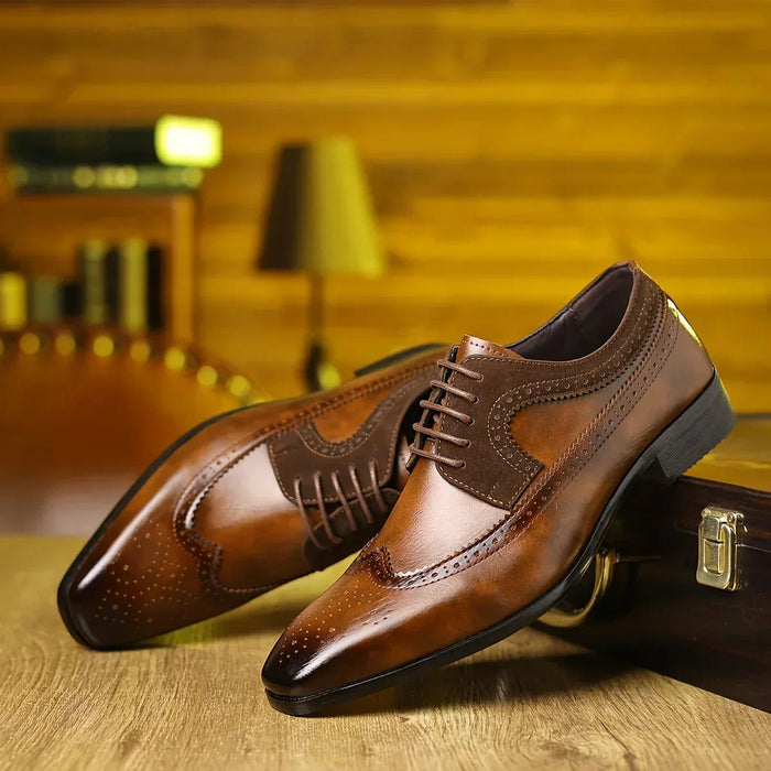 Regent Leather Dress Shoes – Men's Premium Polished Formal Dress Shoes - Monsta Online