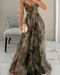 Rosina Floral Maxi Dress – Women's Elegant Spaghetti Strap Chiffon Dress - Monsta Online