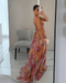 Rosina Floral Maxi Dress – Women's Elegant Spaghetti Strap Chiffon Dress - Monsta Online