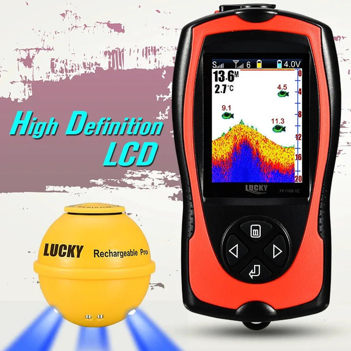 Fish Finder PRO – Portable Sonar Depth Finder With 2.4” Display - 147ft Depth Range - Monsta Online