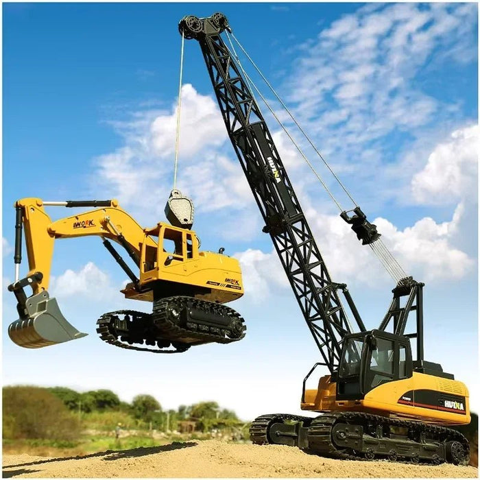 1:14 Scale 15 Channel Remote Control Tower Crawler Crane with Alloy Hook for Kids - Monsta Online