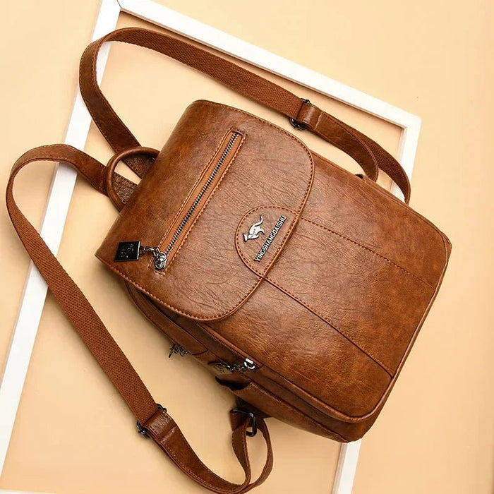Women's Large Leather Backpack – Anti - Theft, Spacious & Stylish Travel & Everyday Bag - Monsta Online