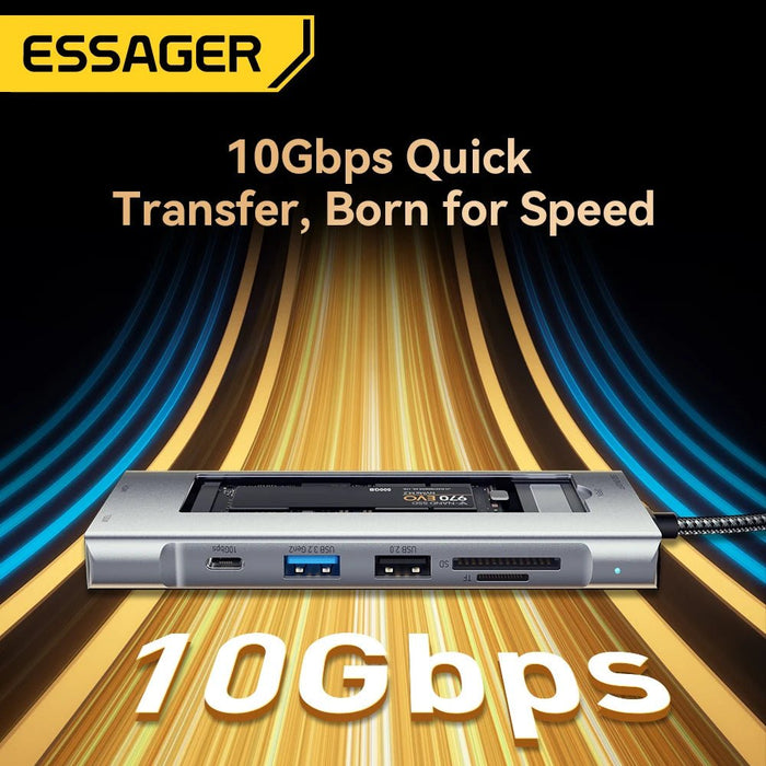 8 - in - 1 USB - C Docking Station for Laptops with Built - in SSD Storage 4K HDMI - Monsta Online