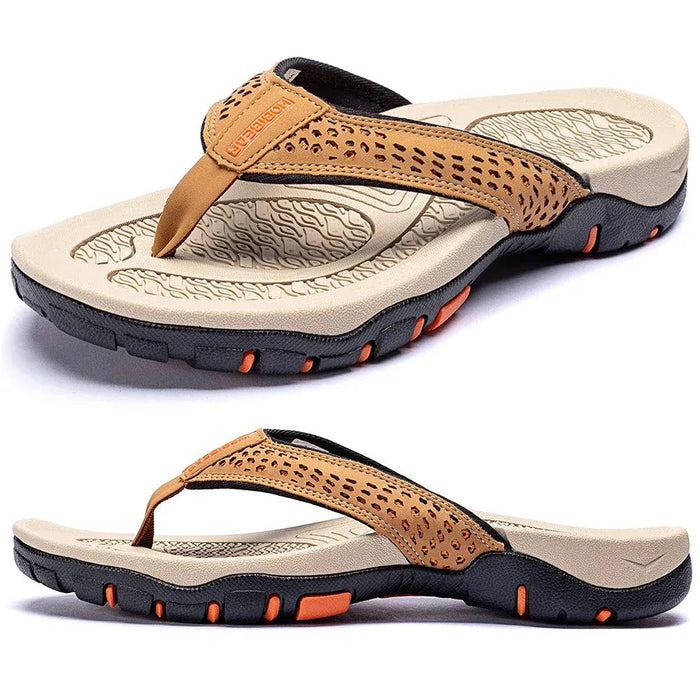 Men's Athletic Flip Flops with Arch Support – Cushioned Non - Slip Sandals for All - Day Comfort - Monsta Online
