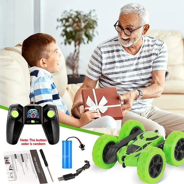 RC Stunt Car 2.4GHz Double - Sided 360° Flip | Modular Battery Off - Road Drift Car for Kids - Monsta Online