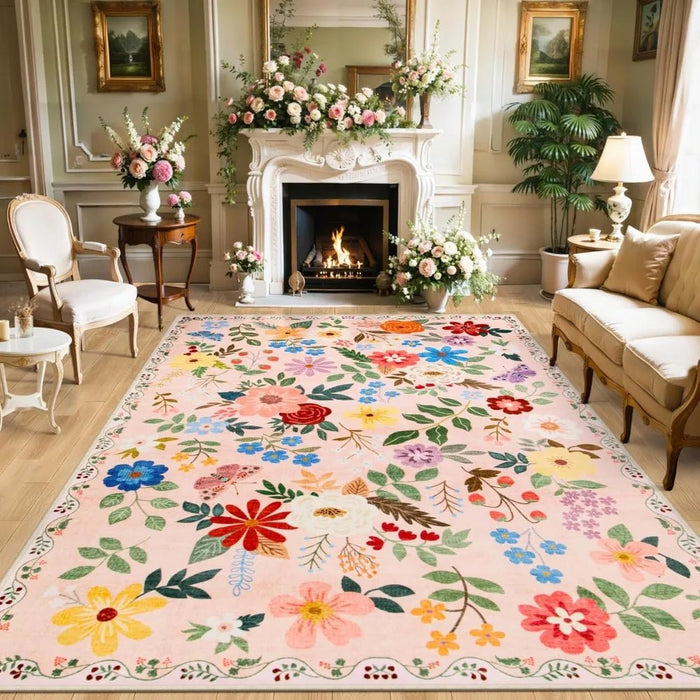 Washable 8'x10' Vintage Boho Area Rug – Soft, Non - Slip, Easy Maintenace and Long Lasting - Monsta Online