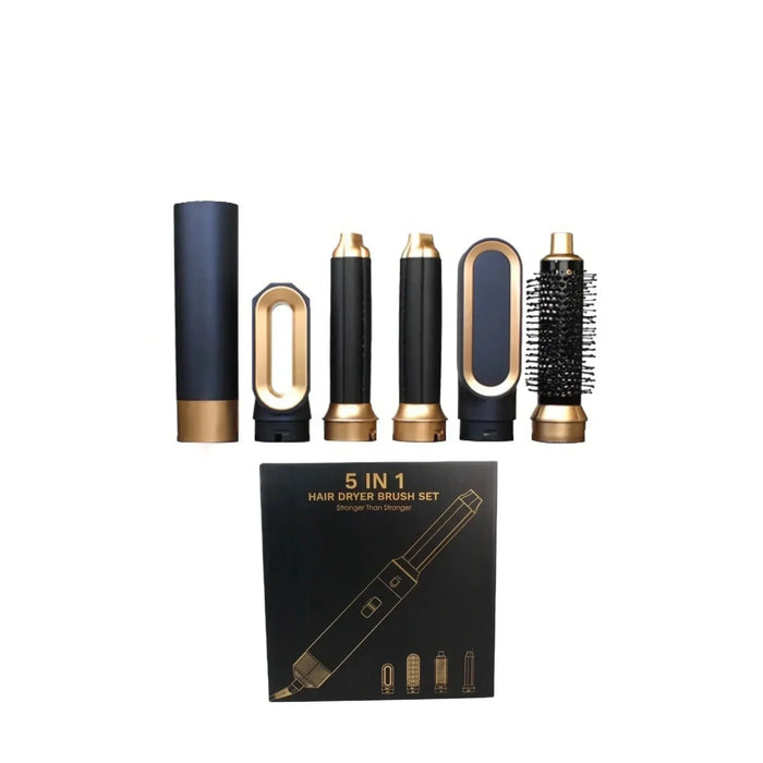 Glossify 5 - in - 1 Ionic Hot Air Brush – 1000W Blow Dryer Styler for Frizz - Free Salon Blowouts - Monsta Online