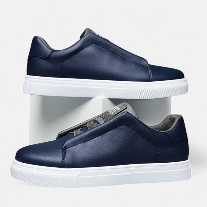 Men's Luxury Slip - On Leather Sneakers – Premium Comfort & Timeless Style - Monsta Online