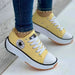 Women's Canvas Sneakers – Casual Lace - Up Flats for Effortless Everyday Elegance - Monsta Online