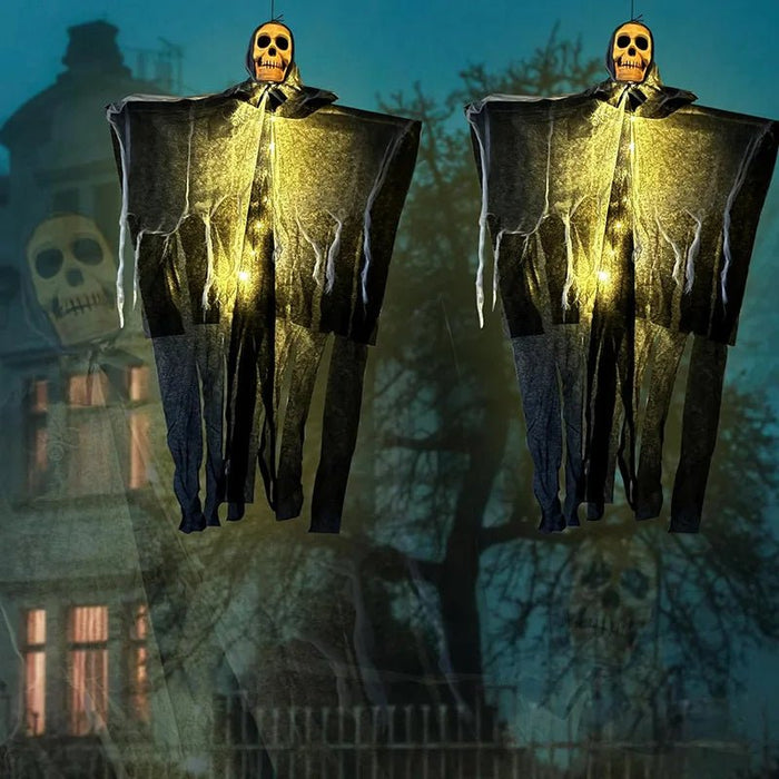 Halloween Glowing Skull Hanging Ghost Prop for Outdoor Decoration - Monsta Online