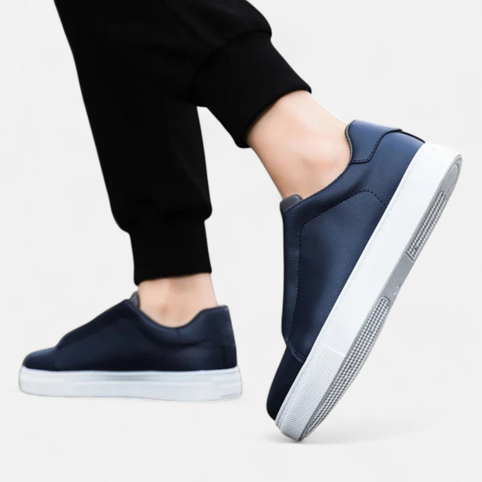 Men's Luxury Slip - On Leather Sneakers – Premium Comfort & Timeless Style - Monsta Online