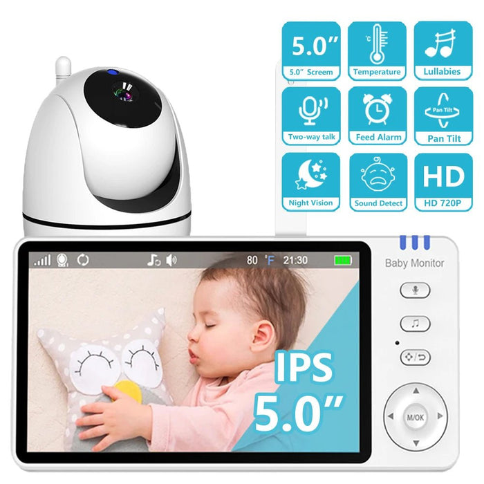 Smart 5" Video Baby Monitor with Two - Way Audio and Night Vision - Monsta Online
