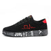 Women's Lace - Up Canvas Sneakers – Breathable Graffiti Design for Trendy Casual Style - Monsta Online