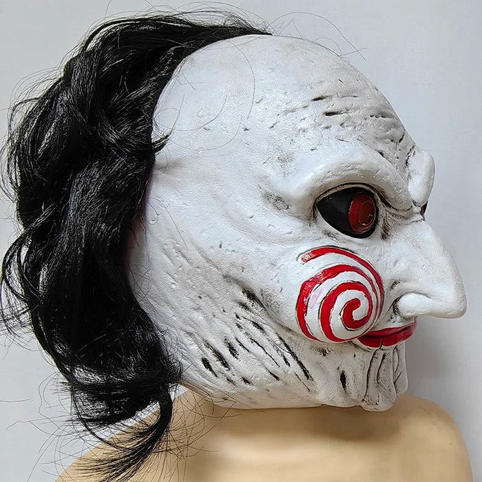 Halloween Demon Jigsaw Saw Mask — Horror Cosplay Latex Helmet, Scary Saw X Killer Costume - Monsta Online