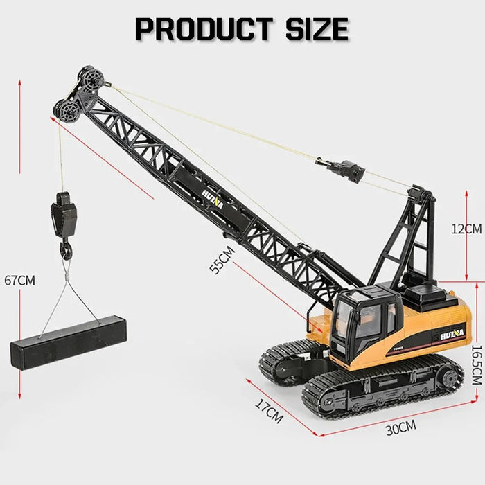 1:14 Scale 15 Channel Remote Control Tower Crawler Crane with Alloy Hook for Kids - Monsta Online