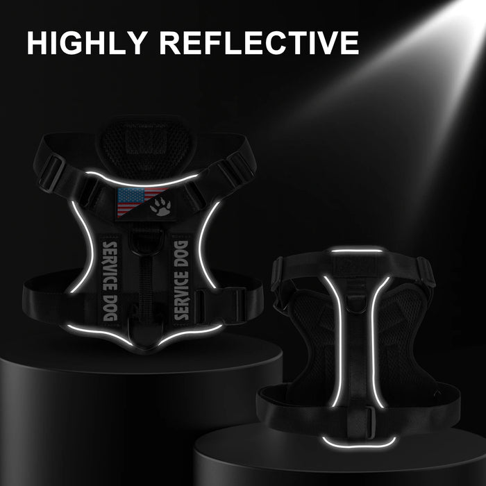 Ultimate No - Pull Dog Harness With Reflective Vest and Breathable Mesh Lining - Monsta Online