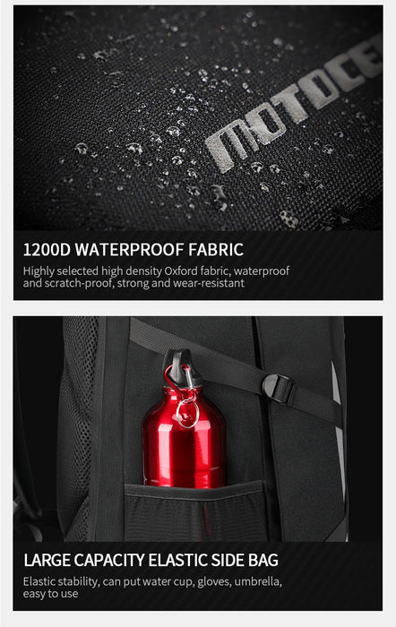 Waterproof Reflective Motorcycle Backpack With Helmet and Laptop Compartments - Monsta Online