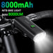 Ultra - Bright 8000 Lumens USB Rechargeable Bike Light Front with Power Bank - Monsta Online