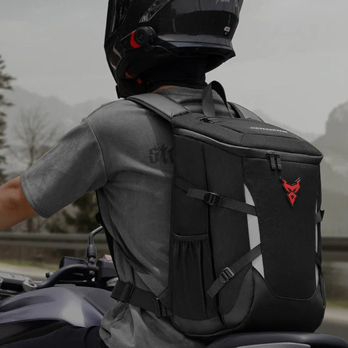 Waterproof Reflective Motorcycle Backpack With Helmet and Laptop Compartments - Monsta Online