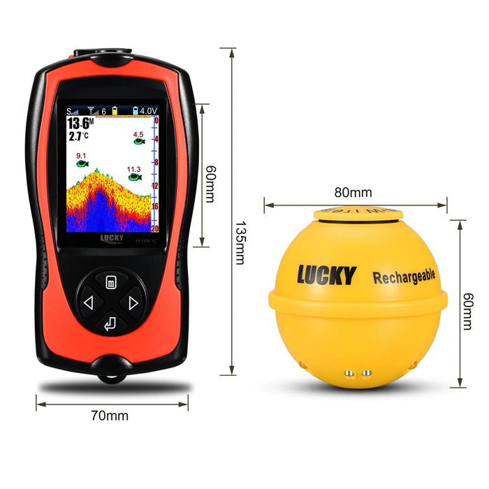 Fish Finder PRO – Portable Sonar Depth Finder With 2.4” Display - 147ft Depth Range - Monsta Online