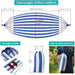 Luxury Canvas Double Hammock – Anti - Roll Design with Curved Wooden Spreader Bars & Carry Bag - Monsta Online
