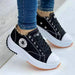 Women's Canvas Sneakers – Casual Lace - Up Flats for Effortless Everyday Elegance - Monsta Online