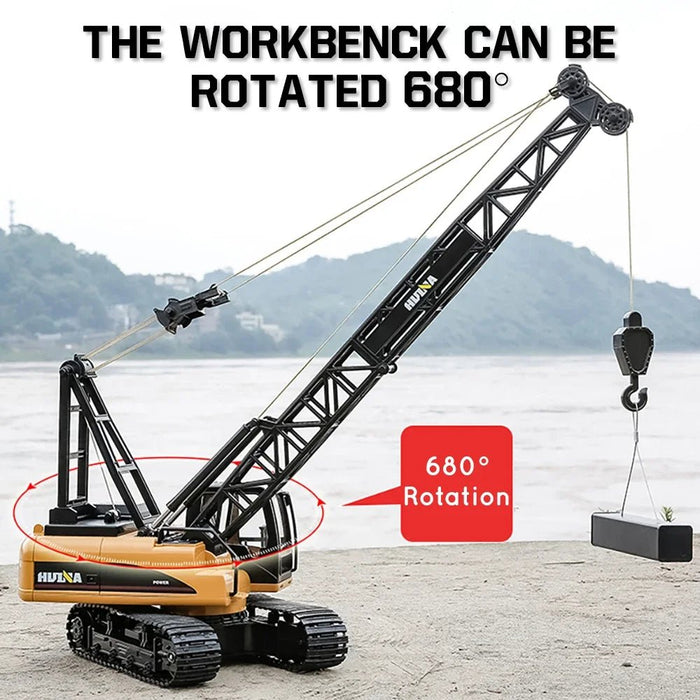 1:14 Scale 15 Channel Remote Control Tower Crawler Crane with Alloy Hook for Kids - Monsta Online