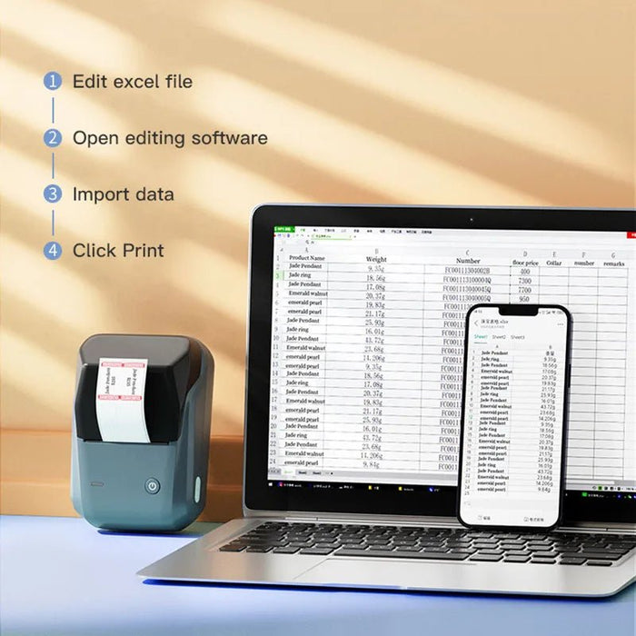 Pocket - Sized Bluetooth Thermal Label Printer for Quick and Easy Labeling - Monsta Online