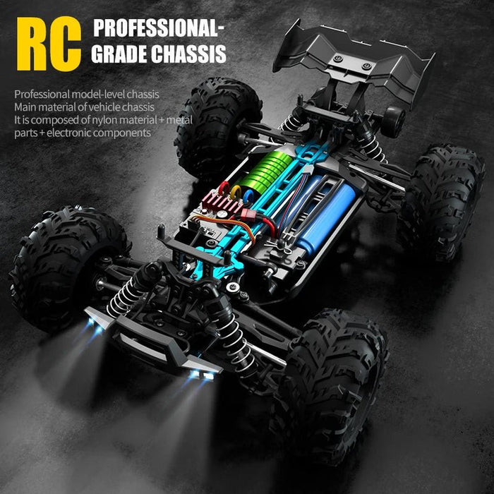 Drive Pro 1:16 45MPH 4WD RC Car With LED Light 2.4G Remote Control High Speed Monster Truck with Dual Batteries - Monsta Online