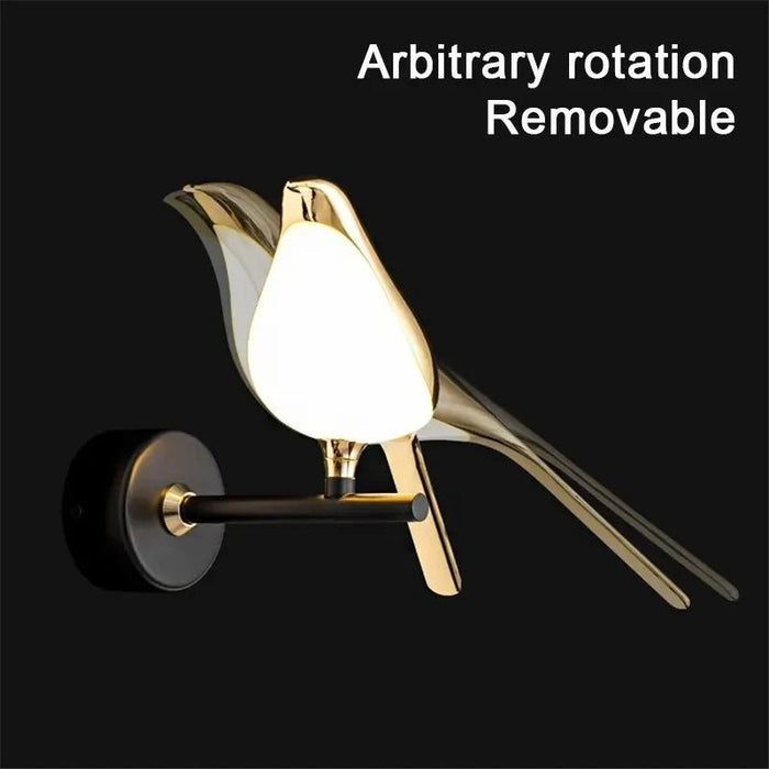 Luxurious Golden Bird Wall Sconce Lamp for Sophisticated Home Décor - Monsta Online