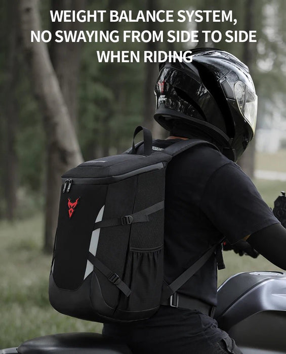 Waterproof Reflective Motorcycle Backpack With Helmet and Laptop Compartments - Monsta Online