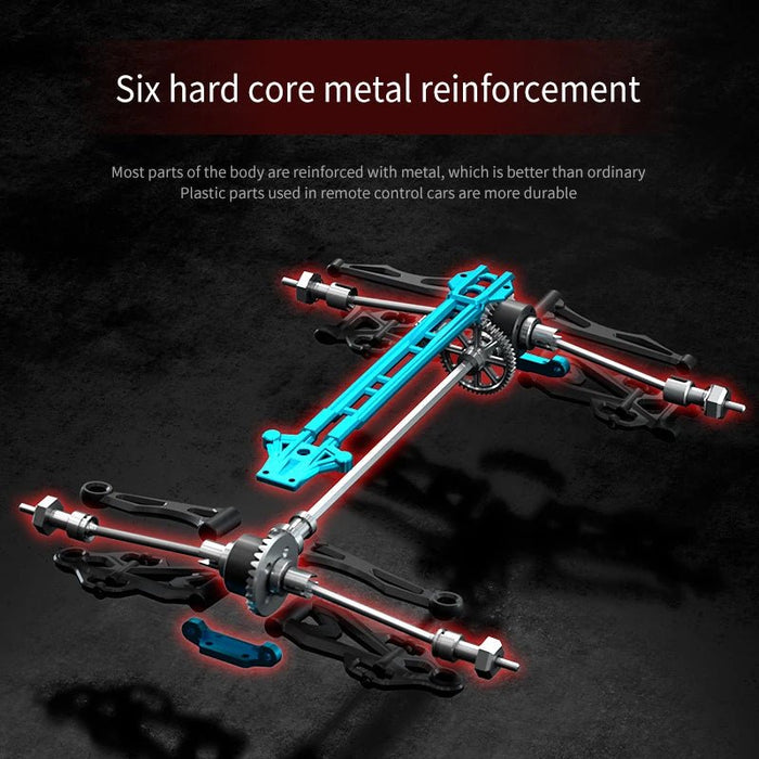 Drive Pro 1:16 45MPH 4WD RC Car With LED Light 2.4G Remote Control High Speed Monster Truck with Dual Batteries - Monsta Online