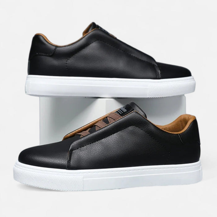 Men's Luxury Slip - On Leather Sneakers – Premium Comfort & Timeless Style - Monsta Online