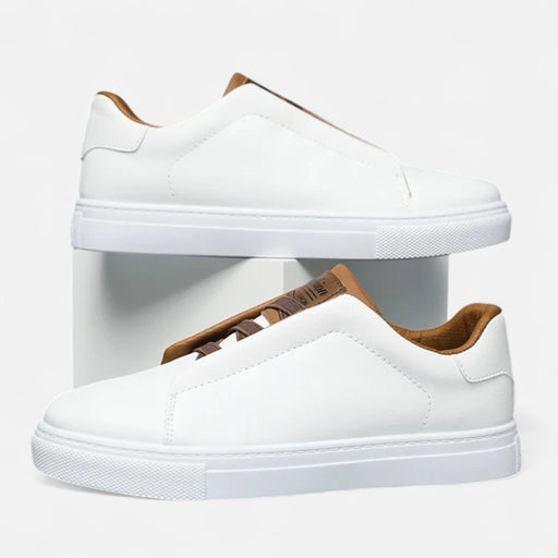 Men's Luxury Slip - On Leather Sneakers – Premium Comfort & Timeless Style - Monsta Online