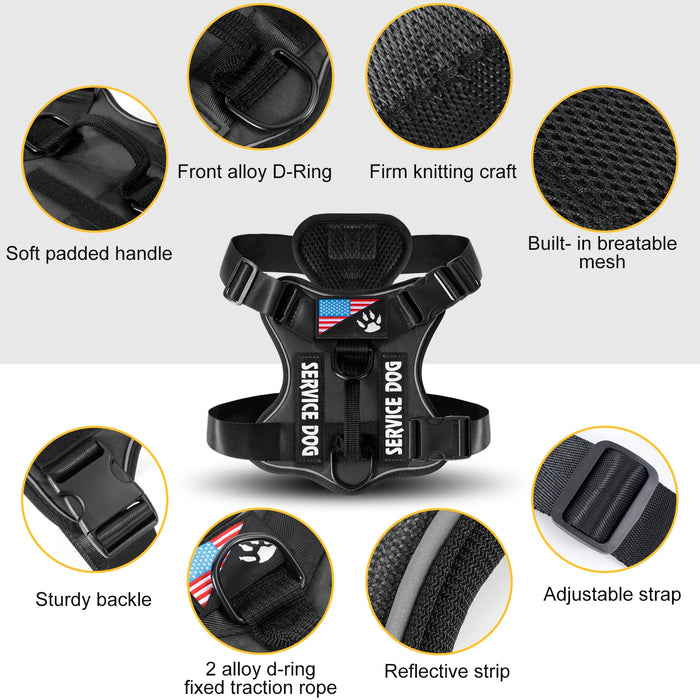 Ultimate No - Pull Dog Harness With Reflective Vest and Breathable Mesh Lining - Monsta Online