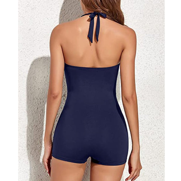 Women's Boyleg One - Piece Swimsuit – Sporty, Chic & Full Coverage for Beach and Pool - Monsta Online