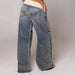 Y2K Baggy Wide - Leg Jeans – Women's Vintage Wash Streetwear Denim Jeans - Monsta Online