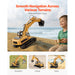 1:14 Scale Remote Control Excavator RC Construction Toy with Metal Shove and Dual Batteries - Monsta Online