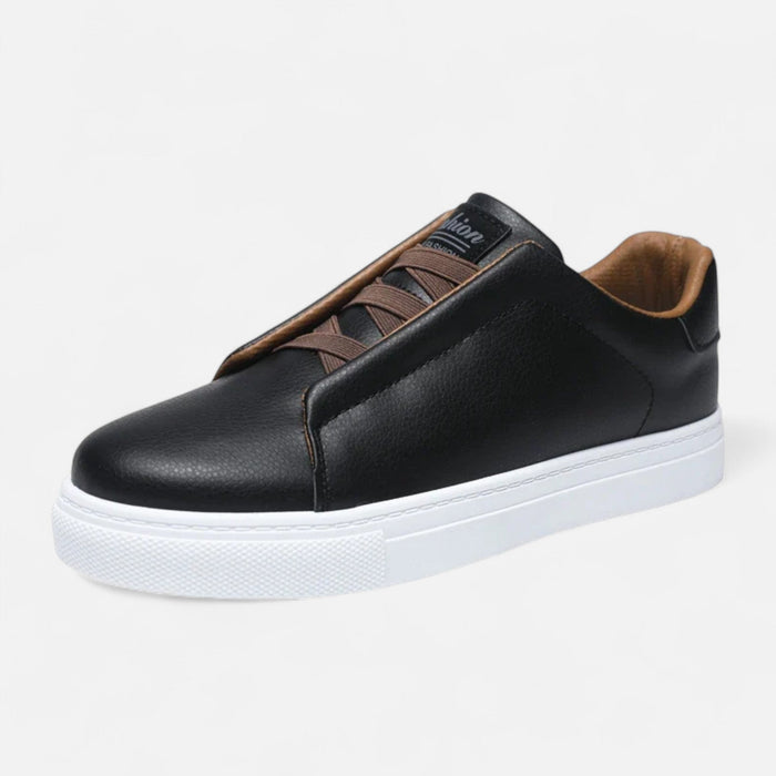 Men's Luxury Slip - On Leather Sneakers – Premium Comfort & Timeless Style - Monsta Online