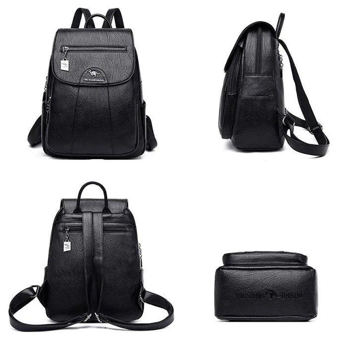 Women's Large Leather Backpack – Anti - Theft, Spacious & Stylish Travel & Everyday Bag - Monsta Online